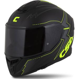Integral motociklininko šalmas Cassida Integral GT 2.1 Flash black-fluo yellow-grey