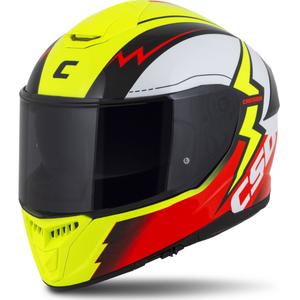 "Integral" motociklininko šalmas Cassida Integral GT 2.1 Flash fluo yellow-red-black-white