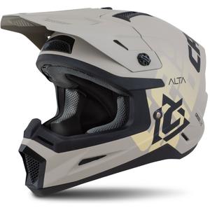 "Cassida Cross Cup 2 Alta" motokroso šalmas matinis smėlio pilkos spalvos
