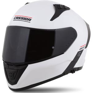 "Cassida Aero" integralus motociklininko šalmas matinis baltai juodas