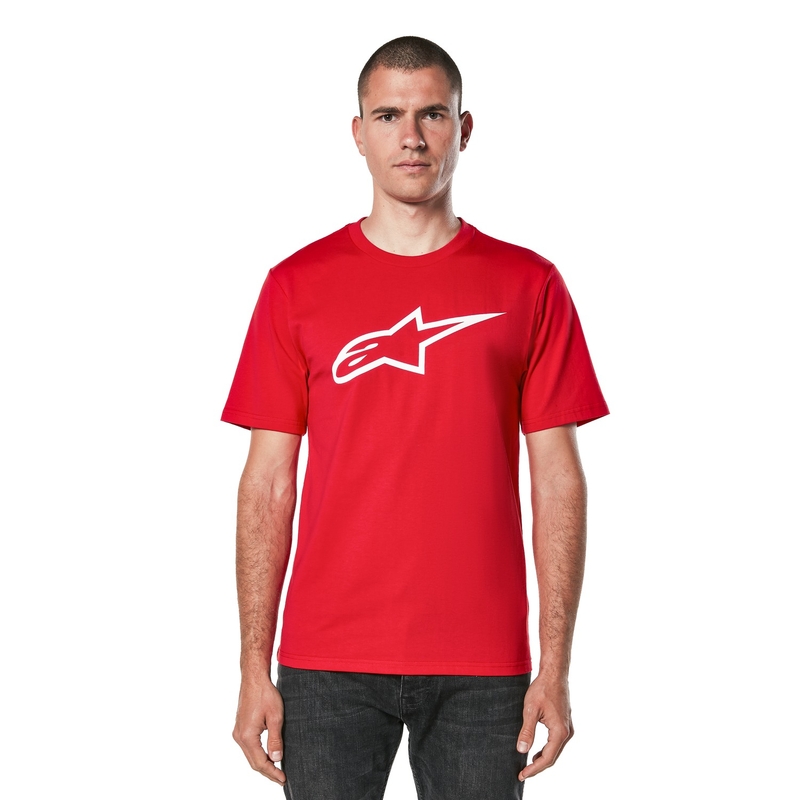 Marškinėliai Alpinestars Ageless 2.0 CSF raudonos ir baltos spalvos