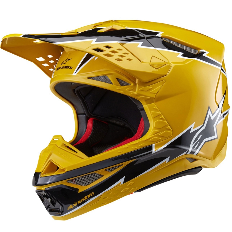 Alpinestars Supertech S-M10 Ampress Motokroso šalmas juodai geltonas