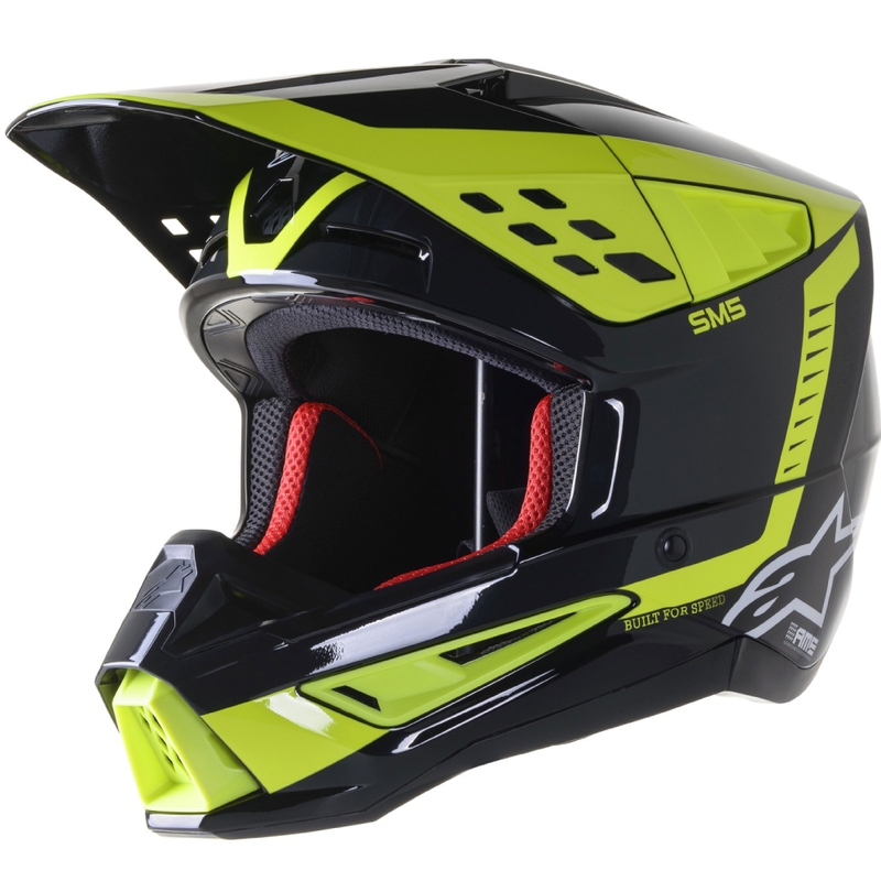 Motokrosová helma Alpinestars S-M5 Beam černo-antracitovo-fluo žlutá lesklá