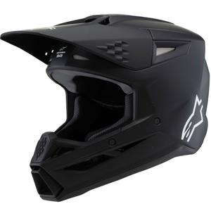 Alpinestars S-M3 Solid Black Matte Vaikų motokroso šalmas