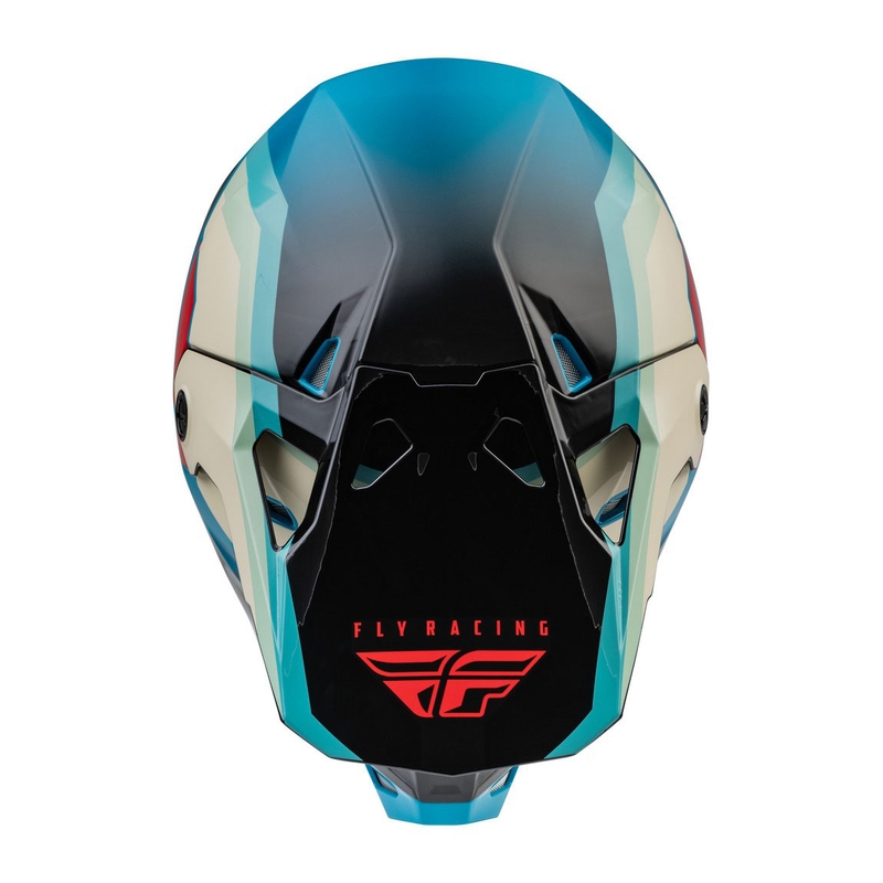 Motokroso šalmas FLY Racing Formula CP juoda-pilka-turkio spalvos
