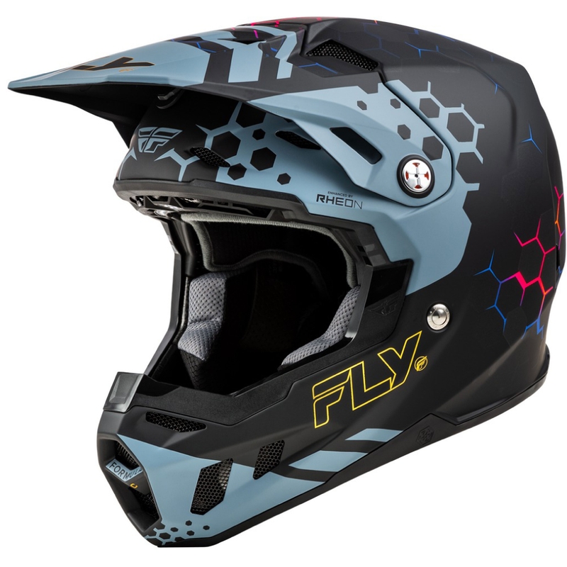 Motokroso šalmas FLY Racing Formula CC Tektonic juodai pilkas
