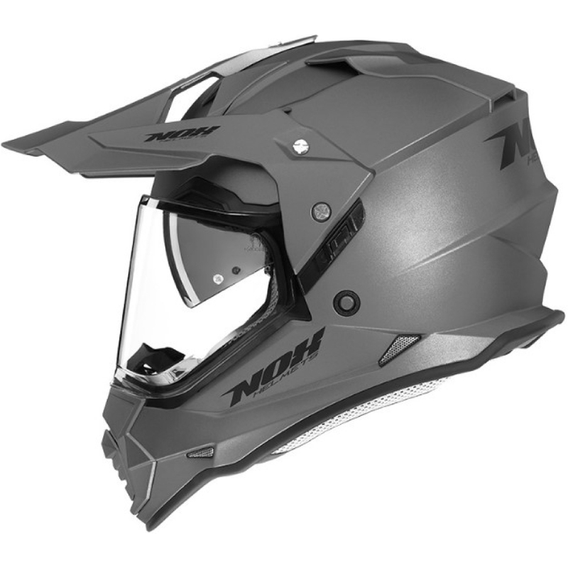 Enduro šalmas NOX N312 sidabrinis