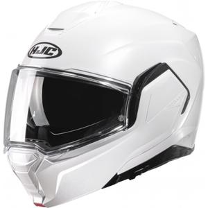 HJC I100 Solid pearl white apverčiamas motociklininko šalmas