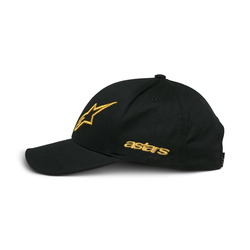 Alpinestars Sessionized Snapback kepurė juoda ir auksinė