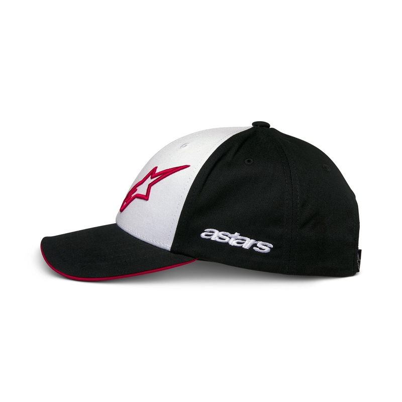 Alpinestars Sessionized Snapback kepurė balta-juoda-raudona