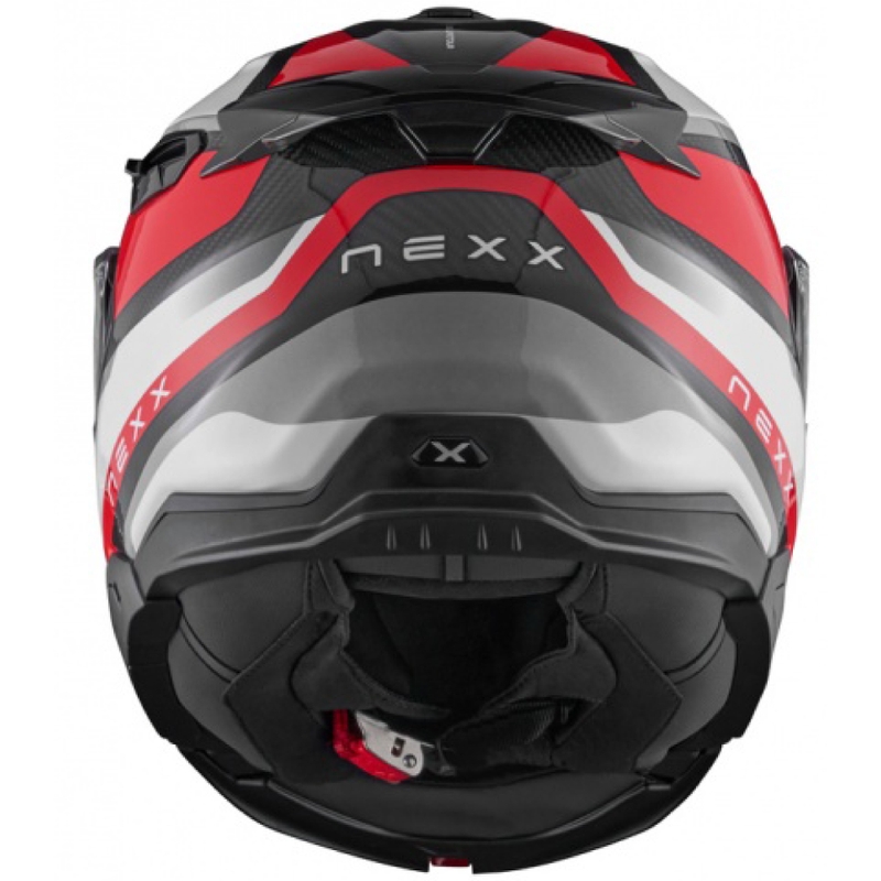 Nexx X.Lifetour PRO Mile motociklininko šalmas raudonos ir baltos spalvos