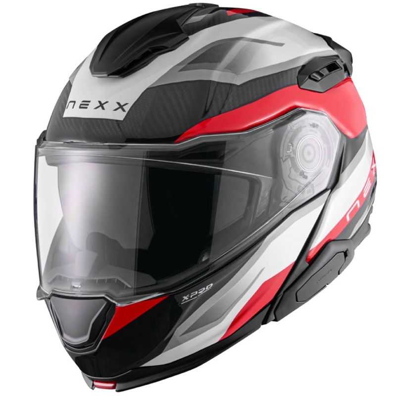 Nexx X.Lifetour PRO Mile motociklininko šalmas raudonos ir baltos spalvos