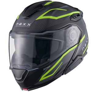 Apverčiamas motociklininko šalmas Nexx X.Lifetour PRO Mile matinis pilkas-fluo geltonas