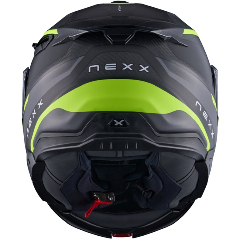 Apverčiamas motociklininko šalmas Nexx X.Lifetour PRO Mile matinis pilkas-fluo geltonas išpardavimas