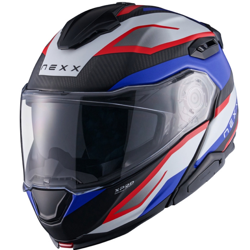 Nexx X.Lifetour PRO Mile motociklininko šalmas matinis mėlynai raudonas išpardavimas