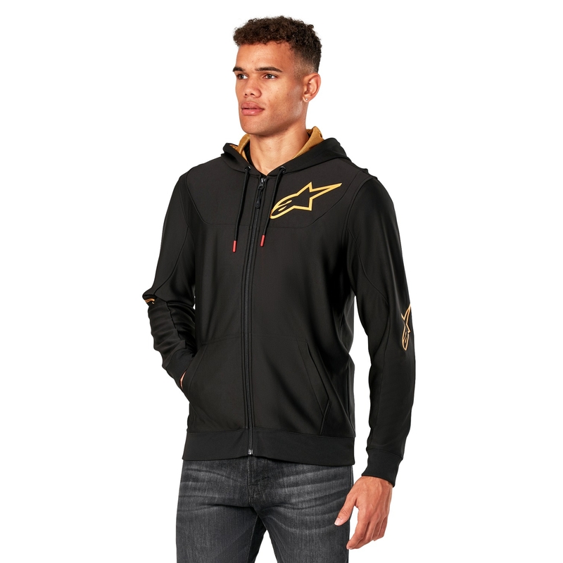 Alpinestars Sessions 3 Hoodie juoda ir auksinė