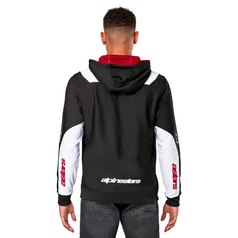 Alpinestars Sessions 3 Hoodie juoda, balta ir raudona
