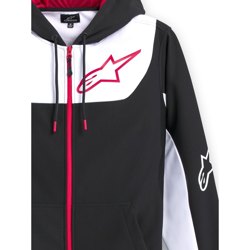 Alpinestars Sessions 3 Hoodie juoda, balta ir raudona