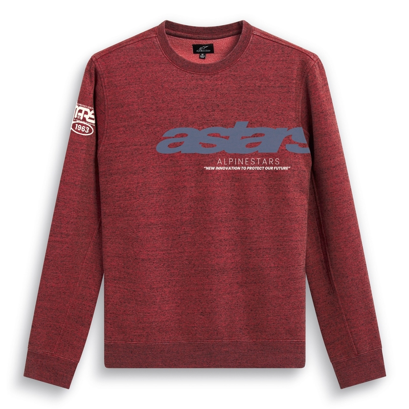 Mikina Alpinestars Episode Crew Fleece tmavě červená