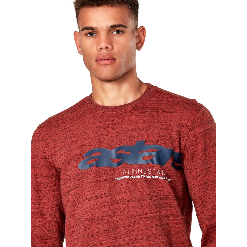 Mikina Alpinestars Episode Crew Fleece tmavě červená