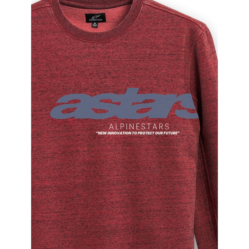Mikina Alpinestars Episode Crew Fleece tmavě červená