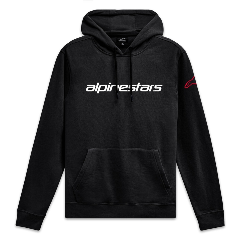 Alpinestars Wordmark Hoodie 3 juoda, balta ir raudona