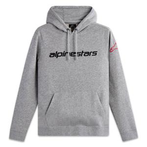 Alpinestars Wordmark Hoodie 3 pilka-raudona-juoda