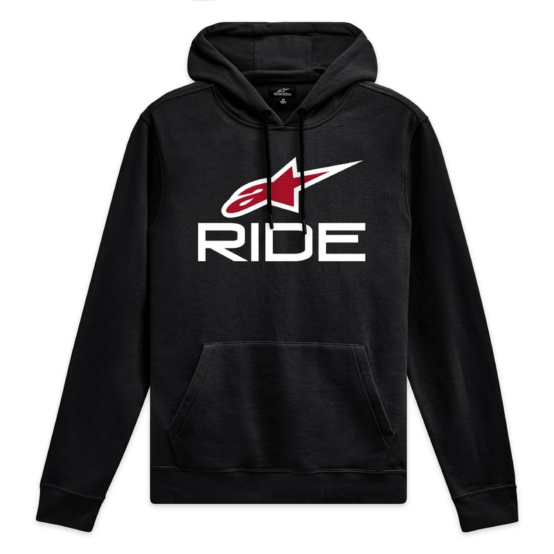 Alpinestars Ride Hoodie 4 juoda, balta ir raudona
