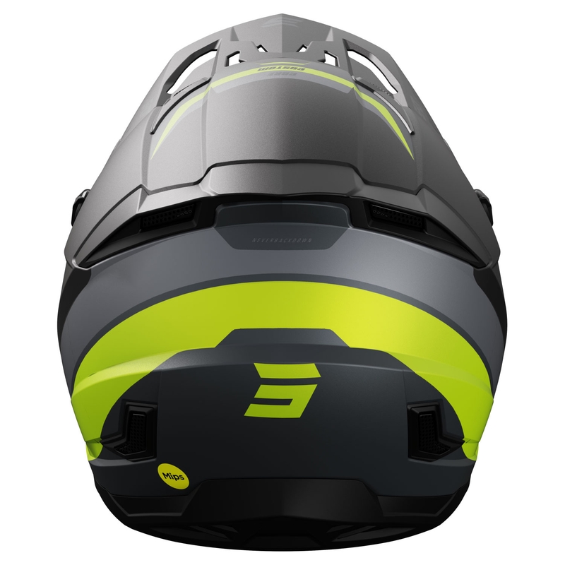 Motokroso šalmas Shot Core Custom juoda-fluo geltona