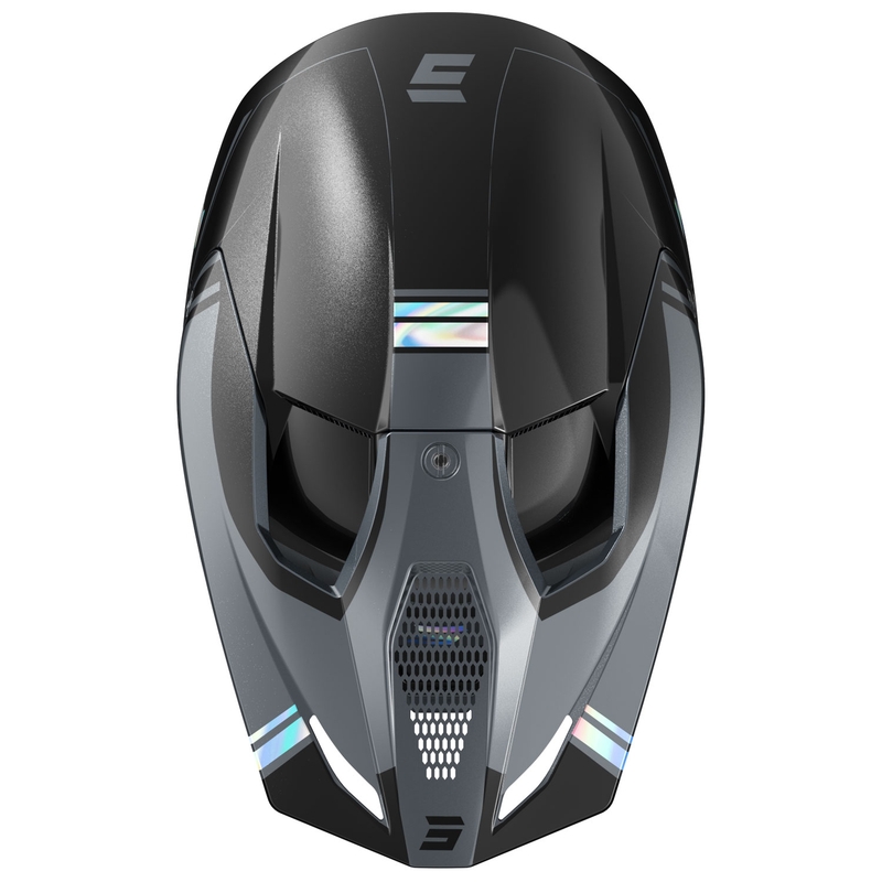 Motokrosová helma Shot Race Sprint perleťově černo-šedá