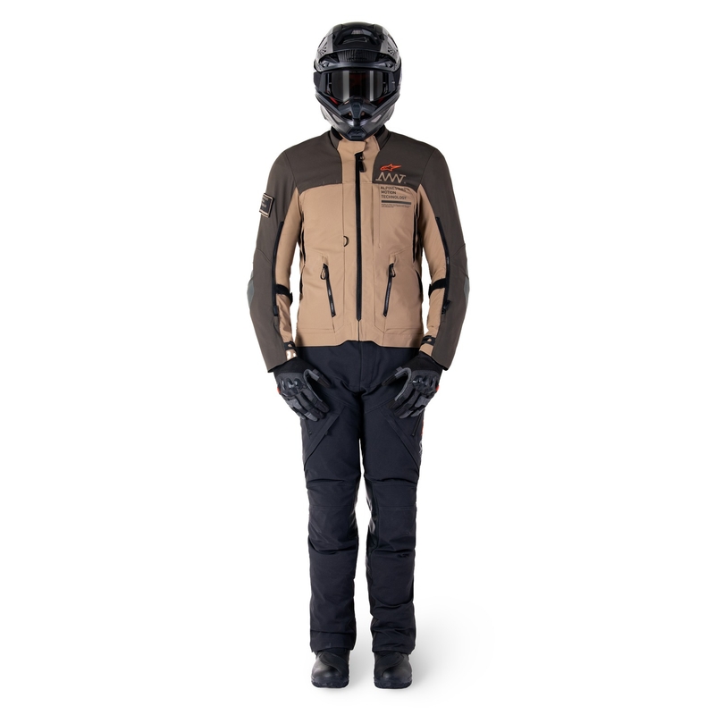 Alpinestars AMT-8 Stretch Drystar XF Brown-Khaki motociklininko striukė