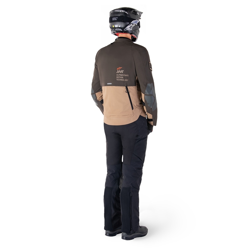 Alpinestars AMT-8 Stretch Drystar XF Brown-Khaki motociklininko striukė