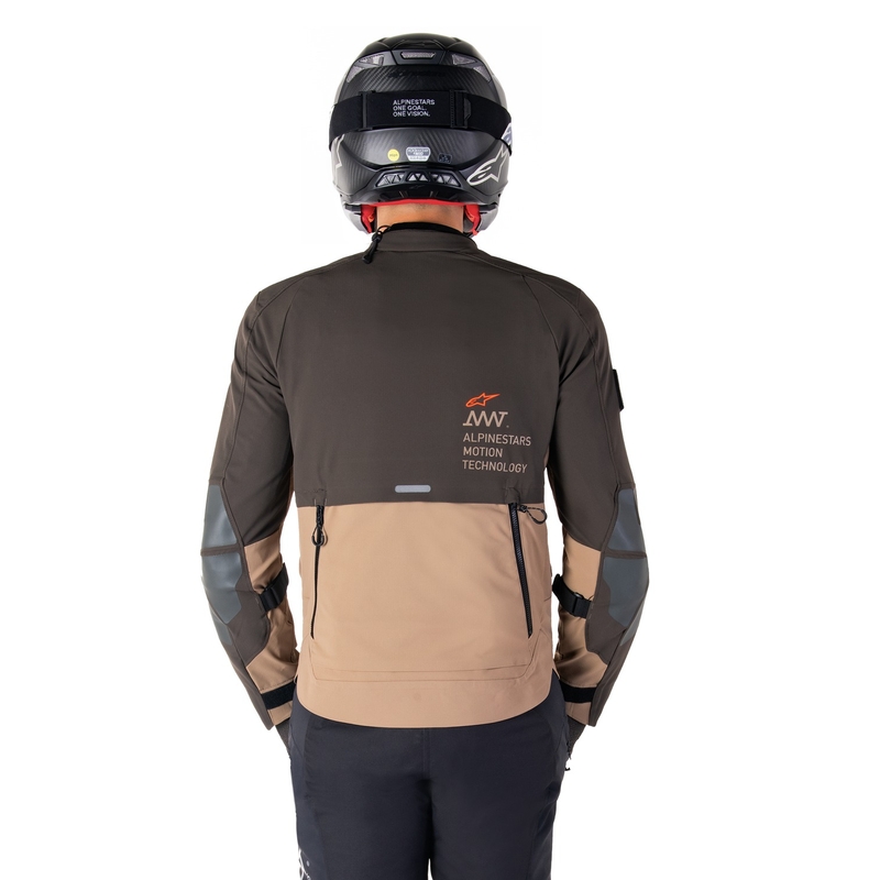 Alpinestars AMT-8 Stretch Drystar XF Brown-Khaki motociklininko striukė