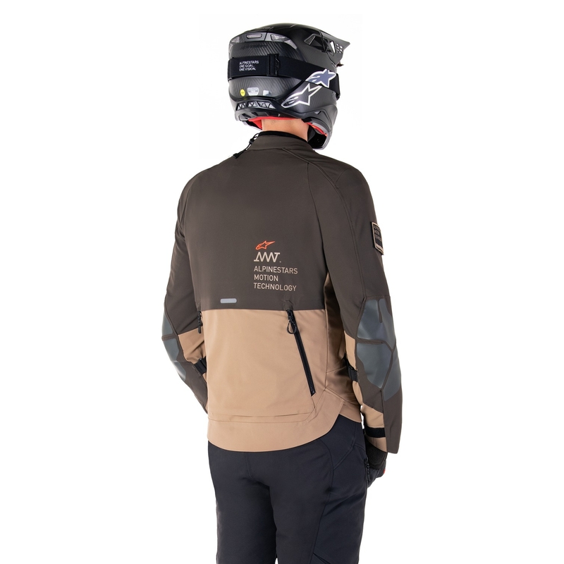 Alpinestars AMT-8 Stretch Drystar XF Brown-Khaki motociklininko striukė