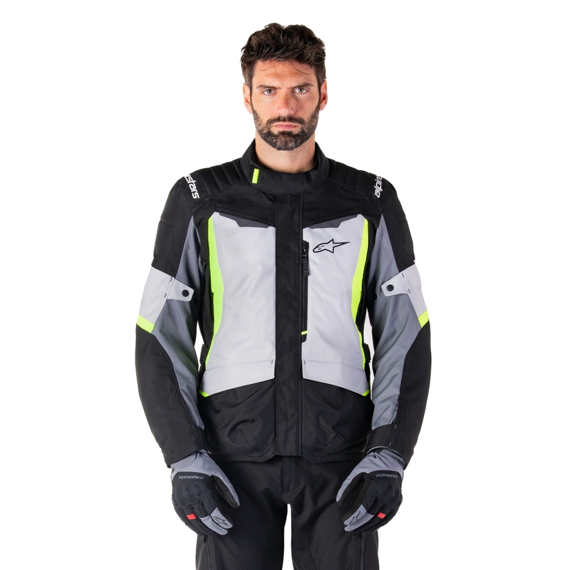 Alpinestars ST-1 Neperšlampama pilkai juoda-juoda-fluo geltona motociklininko striukė