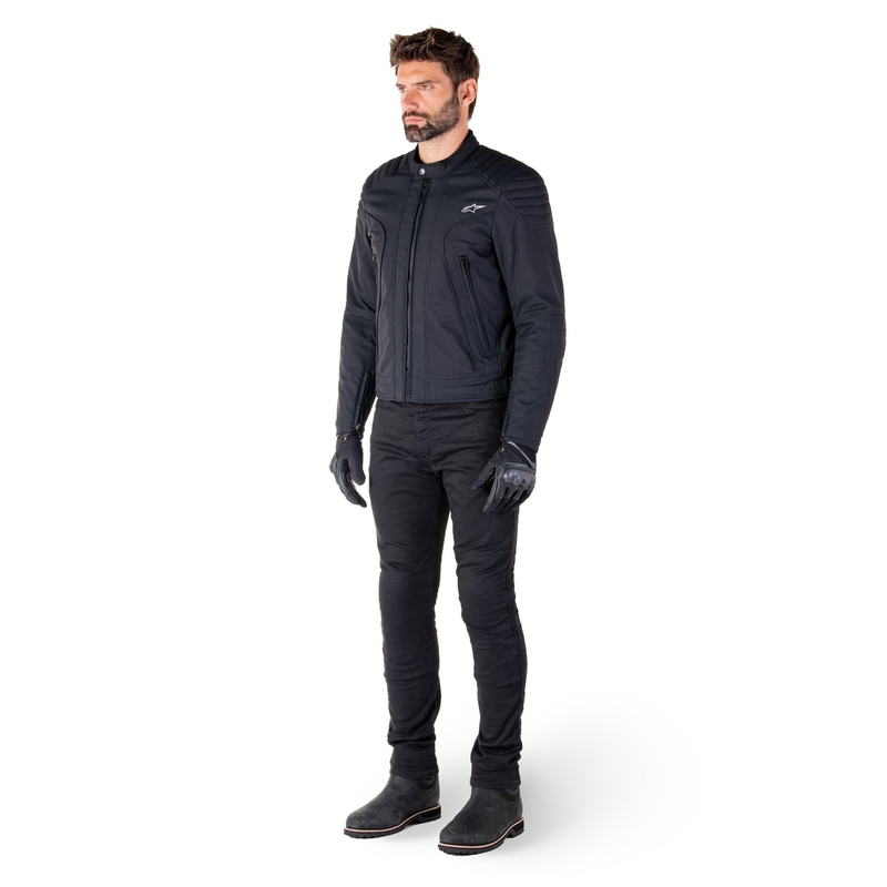"Alpinestars Clayton" vandeniui atspari juoda motociklininko striukė
