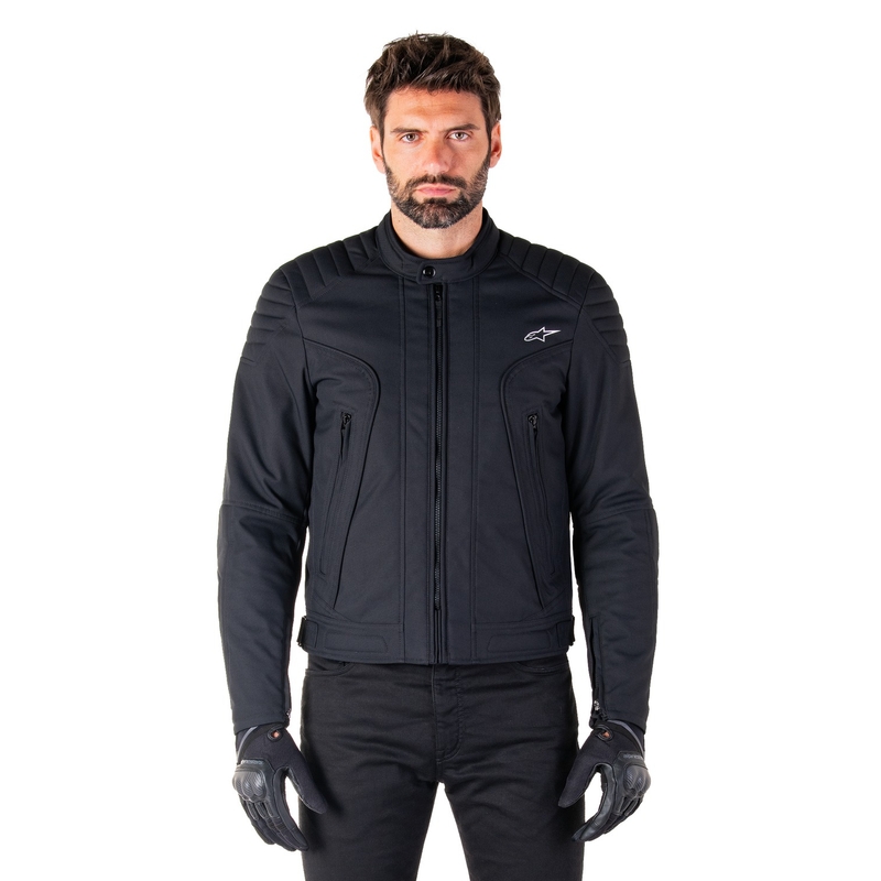 "Alpinestars Clayton" vandeniui atspari juoda motociklininko striukė