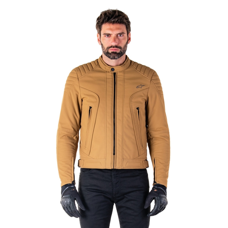 "Alpinestars Clayton" vandeniui atspari šviesiai ruda motociklininko striukė