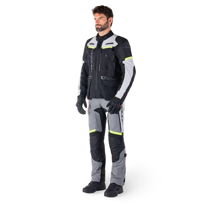 Alpinestars Bogota PRO Drystar juoda-pilka-fluo geltona motociklininko striukė