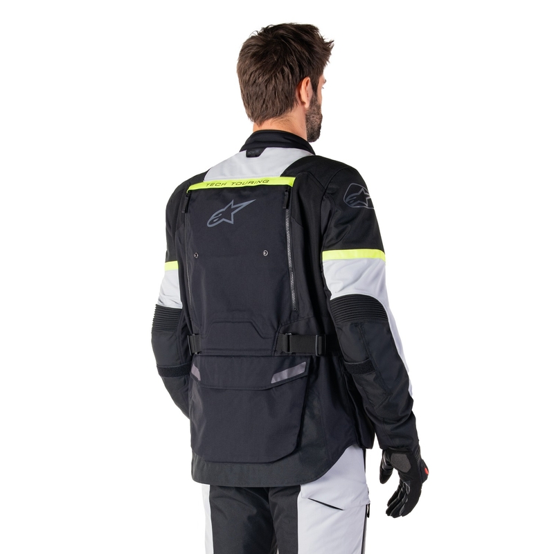 Alpinestars Bogota PRO Drystar juoda-pilka-fluo geltona motociklininko striukė