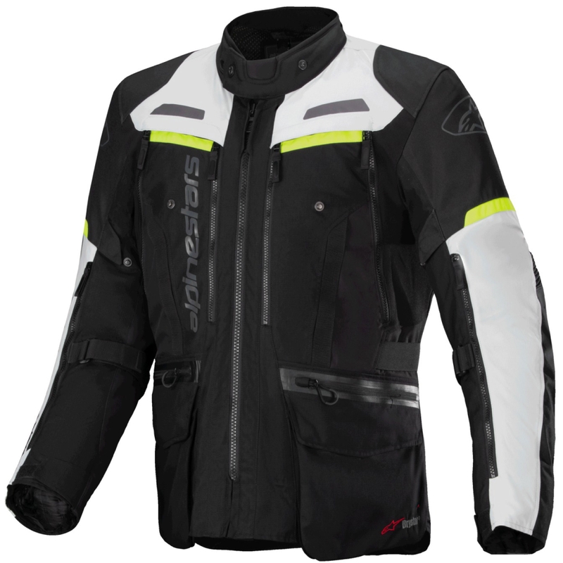 Alpinestars Bogota PRO Drystar juoda-pilka-fluo geltona motociklininko striukė