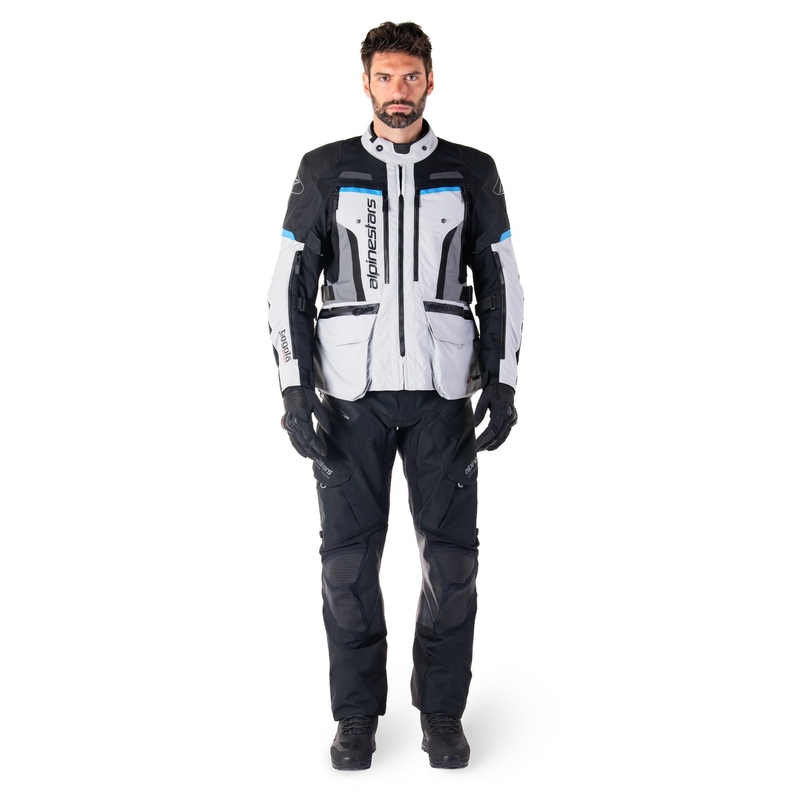 Alpinestars Bogota PRO Drystar pilkai juodai mėlyna motociklininko striukė