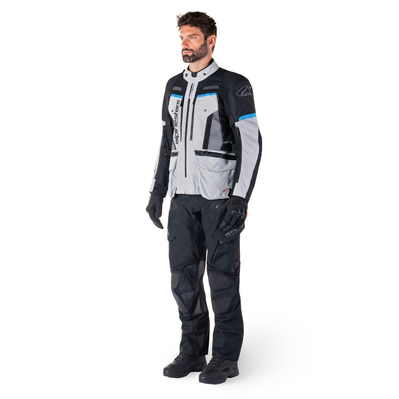 Alpinestars Bogota PRO Drystar pilkai juodai mėlyna motociklininko striukė