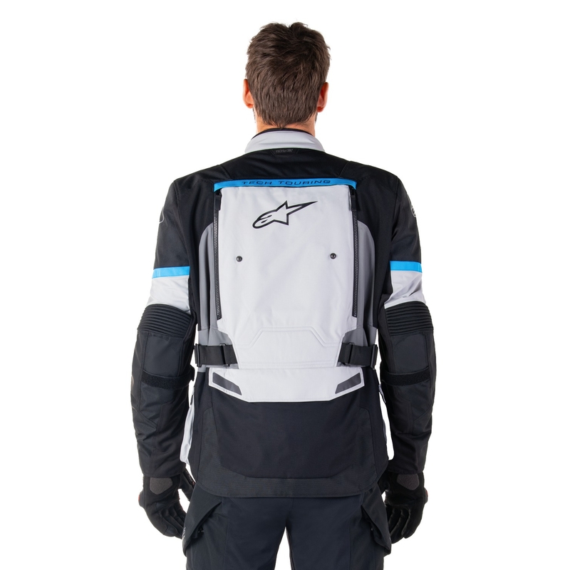 Alpinestars Bogota PRO Drystar pilkai juodai mėlyna motociklininko striukė