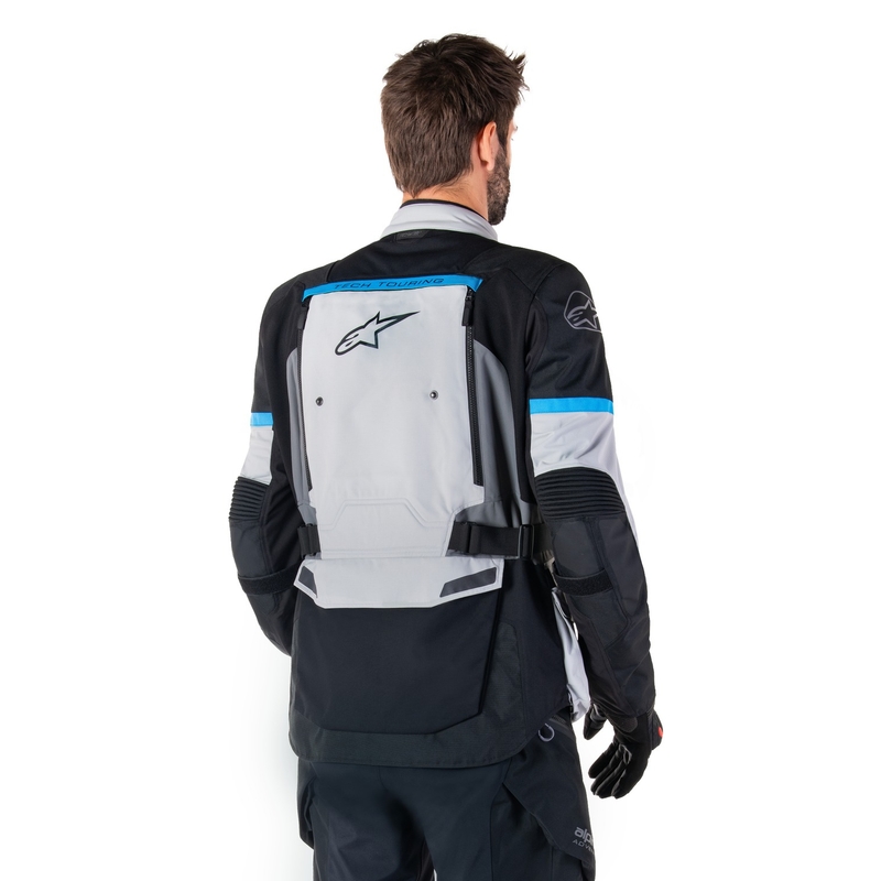 Alpinestars Bogota PRO Drystar pilkai juodai mėlyna motociklininko striukė