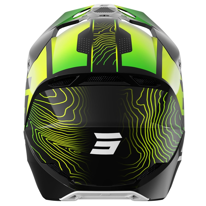 Motokroso šalmas Shot Furious Apex fluo yellow-black