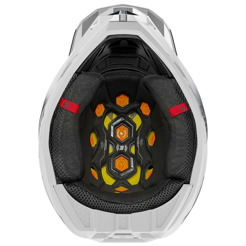 Motokroso šalmas "Shot Lite Challenger pearl" juodai baltas