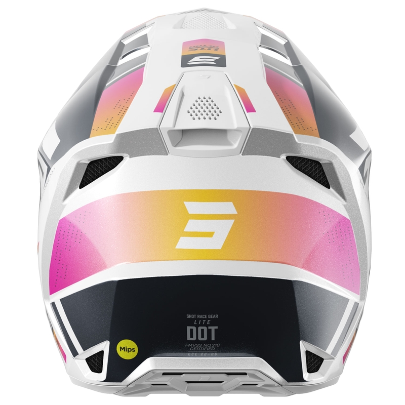Motokroso šalmas "Shot Lite Ultra pearl blue-orange-pink