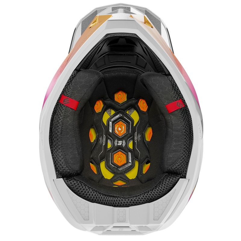 Motokroso šalmas "Shot Lite Ultra pearl blue-orange-pink