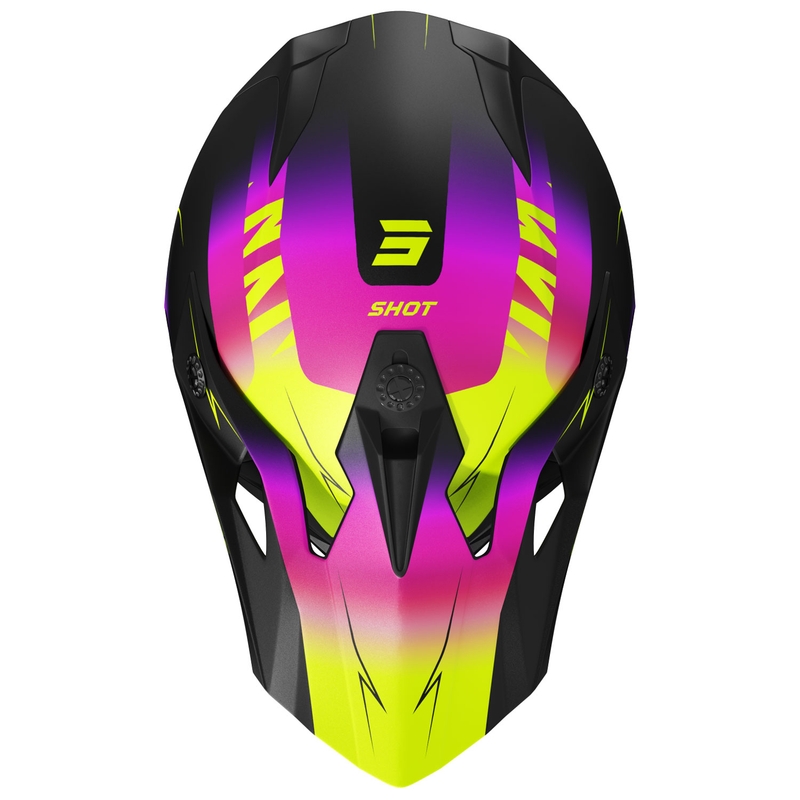 Motokrosová helma Shot Pulse X-Trem matná růžovo-fluo žlutá